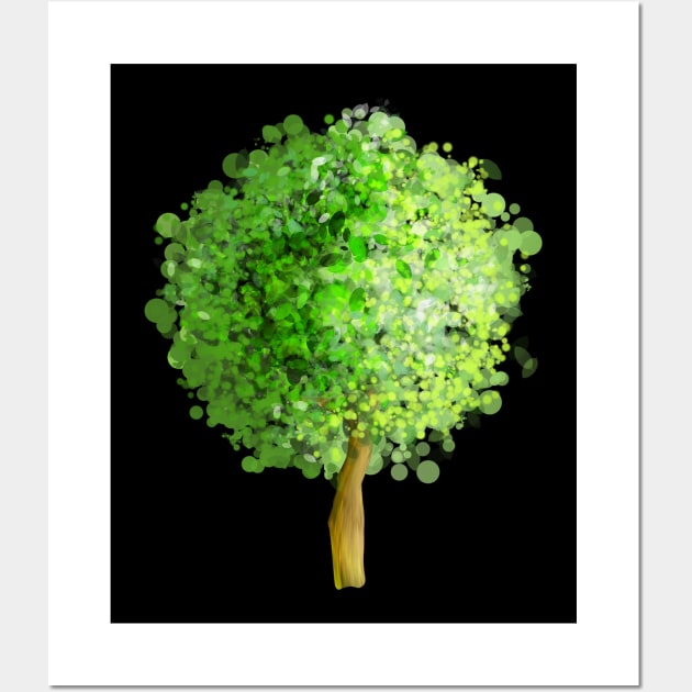 Image: Watercolor, Green tree Wall Art by itemful
